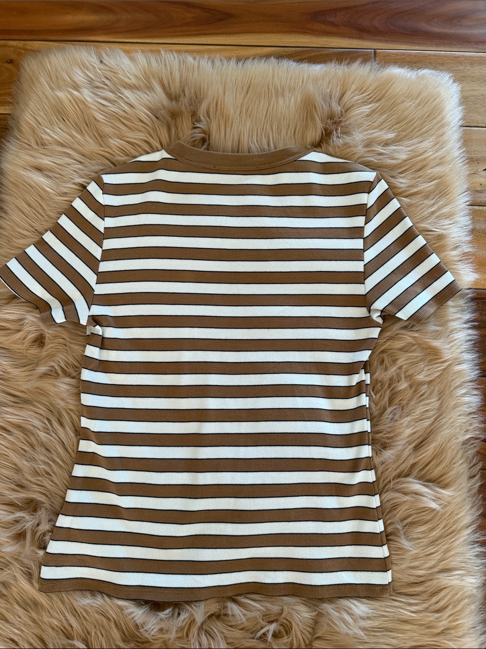 VERONICA BEARD pruitt ribbed t-shirt in multicolor Sz Medium - Picture 4 of 10